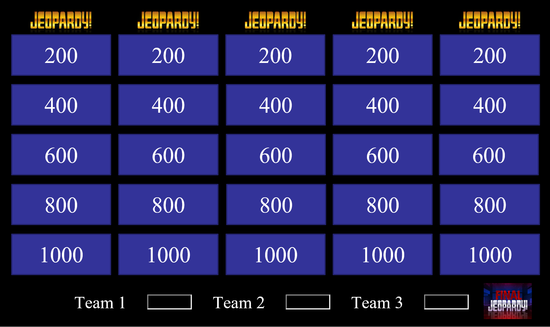 double jeopardy board